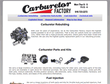 Tablet Screenshot of carburetorfactory.com